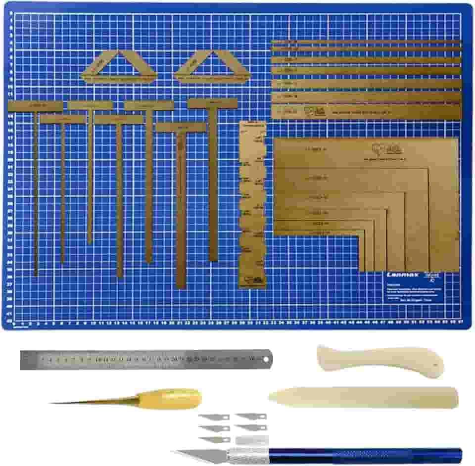 Base De Corte Azul A3 45x30 Kit Scrapbook Réguas Gabaritos MDF Wireo (Estilete Azul)