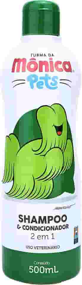 Shampoo E Condicionador De Pêlos Para Cães Turma Da Mônica 500 Ml Verde
