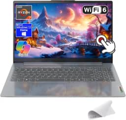 Lenovo IdeaPad Slim 3, laptop com tela sensível ao toque Full HD de 15,6 polegadas, PC Copilot AI, AMD Ryzen 7 5825U, Wi-Fi 6, Windows 11 Home, com mouse pad (16 GB de RAM | SSD PCIe de 1 TB)