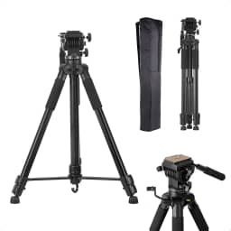 Tripé de Câmera com Cabeça Hidráulica Profissional 170cm TPC-688 Sou Foto