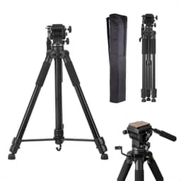 Tripé de Câmera com Cabeça Hidráulica Profissional 170cm TPC-688 Sou Foto