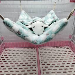 ISMARTEN Rede de pendurar para animais pequenos, saco de dormir para animais de estimação, cama de rede para furão, porquinho-da-índia, açúcar, hamster, ratos, chinchila, gerbilo voador e esquilo