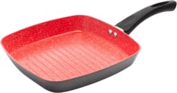 LYOR - Bistequeira de Indução em Alumínio com Revestimento Cerâmico Vermelha 24cm