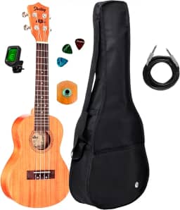 Ukulele Eletroacústico Shelby Su23m + Capa E Acessórios