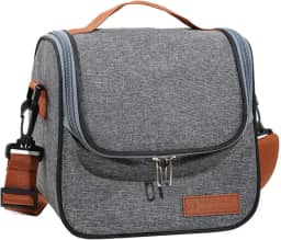 BOLSA TERMICA, MARMITA, PEQUENA, LANCHEIRA, ALÇA OMBRO, TRABALHO, PASSEIO ACADEMIA, PRETA, ESCOLA (Cinza)