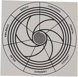 Placa Radiestesia Radiônica 17x17 Cm - EQUILÍBRIO DOS CHAKRAS