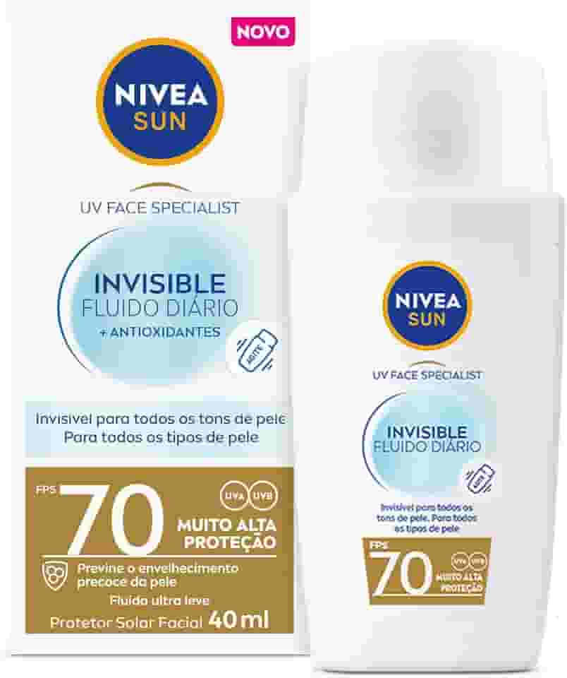 NIVEA SUN Protetor Solar Facial Fluido UV Face Specialist Invisible FPS 70 40ml