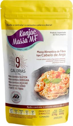 Konjac Massa MF Macarrão Cabelo De Anjo Zero Carboidrato Konjac Massa Mf 270G