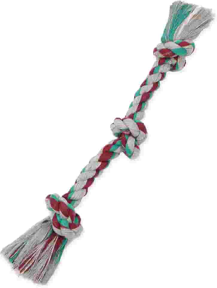 Mammoth Pet Products Mammoth Flossy Chews Color Rope Tug – Brinquedo De Puxar Algodão E Poliéster Premium Para Cães – Corda Interativa – Brinquedo De Mastigar Para Cães