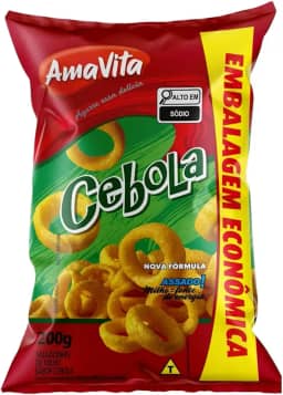 SALGADINHO DE MILHO SABOR CEBOLA 200G AMAVITA
