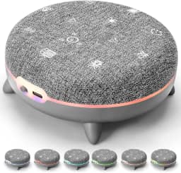 Aparelho Ruido Branco, Máquina de Ruído Branco, Máquina de Som Portátil com 7 Sons Calmantes, Temporizador de Som para Dormir e Luz Noturna