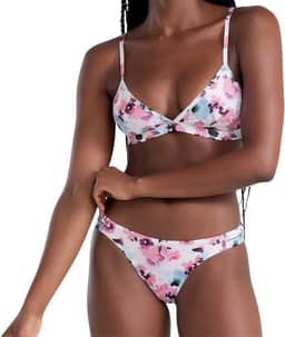 Biquini Top Triângulo Bojo Removível Praia Verão Flora She