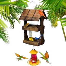 Comedouro Tratador Bebedouro Passaros Livres Beija Flores Comedouro