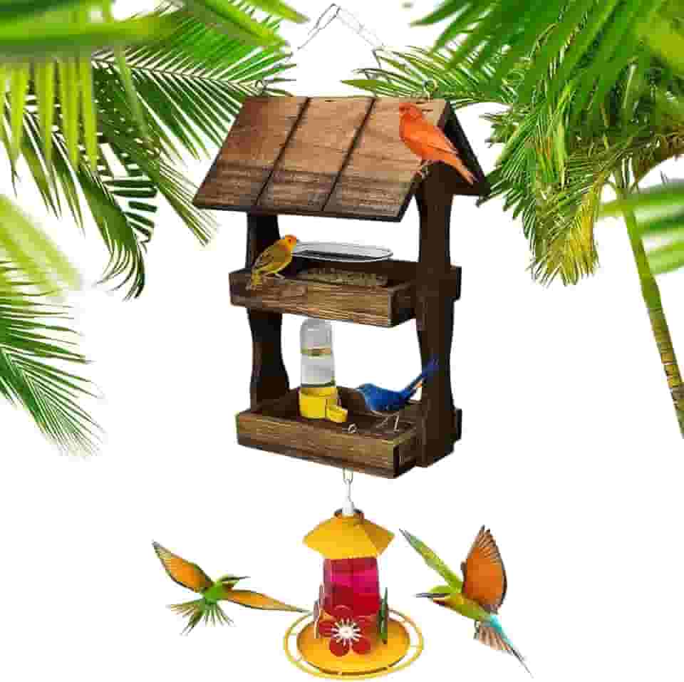 Comedouro Tratador Bebedouro Passaros Livres Beija Flores Comedouro