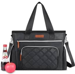 INSMEER Bolsa Térmica Grande Feminina 20L (35 Latas), Lancheira Portátil para Adultos, Bolsa de Almoço Impermeável com Abertura Ampla, Mochila Lancheira Reutilizável para Trabalho, Praia, Piquenique