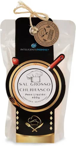 Inteligente Primme Sal Grosso para Churrasco, Tempero Gourmet, 400g