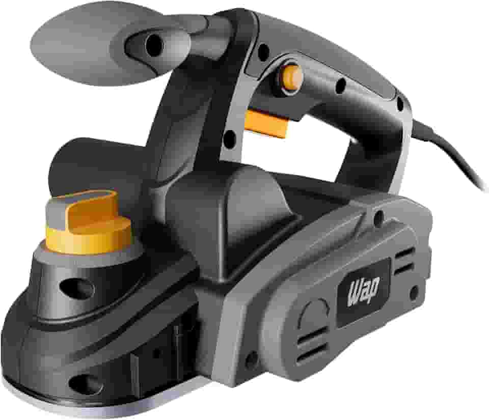WAP Plaina Elétrica WF PE01 com Empunhadura Auxiliar Emborrachada, 2 Lâminas por Eixo, Ajuste de Profundidade, 760W 127V