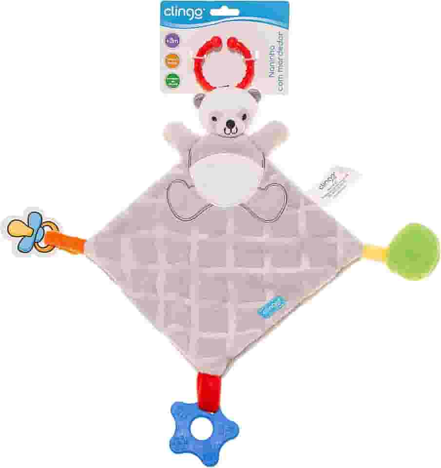 Clingo Naninha Panda Cinza Panda Cinza