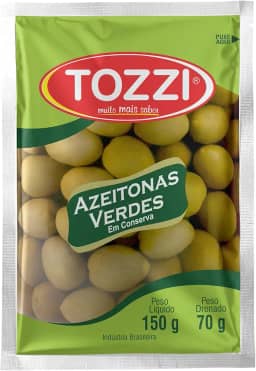 Tozzi Azeitona Verde Com Caroço Sachet Almofada 70 Gramas