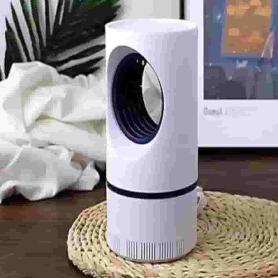 Armadilha Elétrica Mata Mosquito com LED UV, Ventilação por Sucção e Alimentação USB – Silenciosa, Sem Veneno, Ideal para Ambientes Internos, 50m², Contra Dengue, Zika e Insetos Voadores