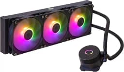 Cooler Master MasterLiquid 360L Core 360mm Close-Loop AIO Liquid Cooler, sincronização ARGB, bomba Coldplate Gen S, PWM de 120 mm, AMD Ryzen AM5/AM4, Intel LGA1700/1200- Preto