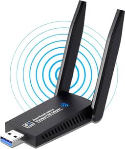 Adaptador Wifi Dual Band Ac1300 5ghz 1300mbps Antena Wireles Placa de Rede Notebook Compatível Positivo Mac Windows Linux bluetooth pc Adaptador Wifi 5g USB ethernet Receptor Premium