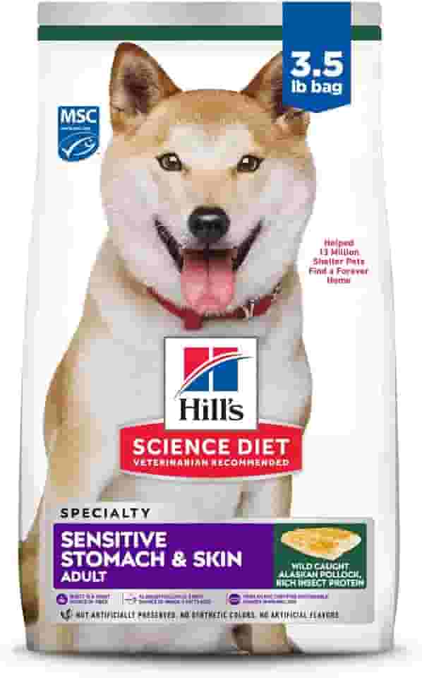 Hill's Science Diet, Ração, Cães Adultos, Pele Sensível, Proteína Sustentável, 1,5 kg