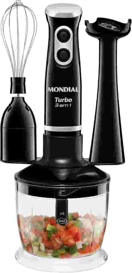 Mixer Turbo 3 em 1, Mondial, Preto, 500W, 110V - M-14
