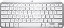 Teclado sem fio Logitech MX Keys Mini com Iluminação Inteligente, Conexão USB ou Bluetooth Easy-Switch para até 3 dispositivos e Bateria Recarregável - Cinza Claro