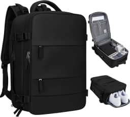 Mochila Feminina e Masculina - Notebook, Casual, Viagem, Trabalho, Escola, Academia, Grande, Impermeável, Resistente - Ideal para Trabalho, Faculdade e Viagens - Com Entrada USB e Passa fio