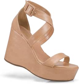 Sandália Feminina Lóris Salto Anabela Plataforma Fivela Elegante Confortável 20801