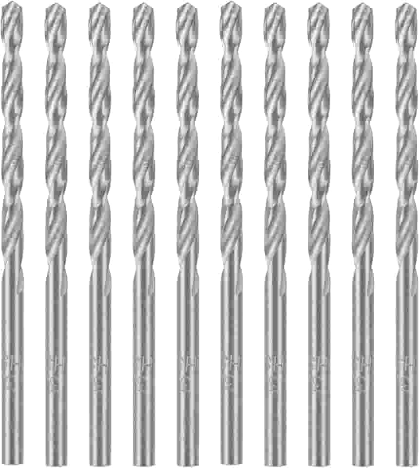 MTX Broca para Metal 3,5 mm HSS Aço Rápido Polida – Ângulo 135°, Norma DIN 343, Haste Cilíndrica, Kit com 10 Peças