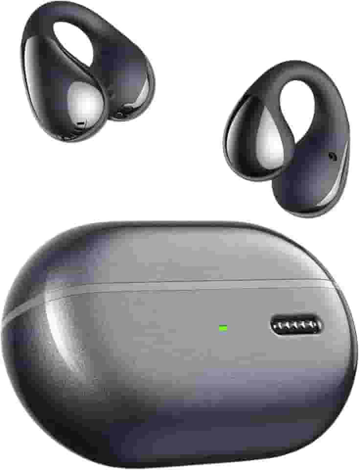 SoundPEATS PearlClip Pro Fones de Ouvido Bluetooth 5.4 de Ouvido Aberto com Presilha, IPX5 à Prova d'Água, 24H de Bateria, Controle por APP, Fones Esportivos para Corrida, Ciclismo e Fitness