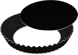 Forma para Bolo e Torta 20 Crespa com Fundo Removível Alumínio Fortaleza Preto