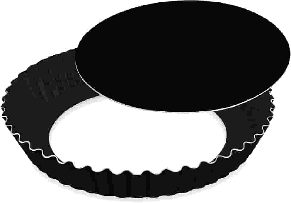 Forma para Bolo e Torta 20 Crespa com Fundo Removível Alumínio Fortaleza Preto