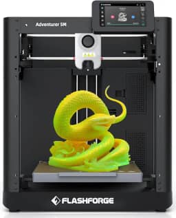 Voxelab FLASHFORGE Adventurer 5M 3D Printer,600mm/s Max Speed Core XY 3D Printers with Auto Leveling,280°C Direct Extruder, 3s Detachable Nozzle, Dual-Sided PEI Platform,Dual Cooling, for