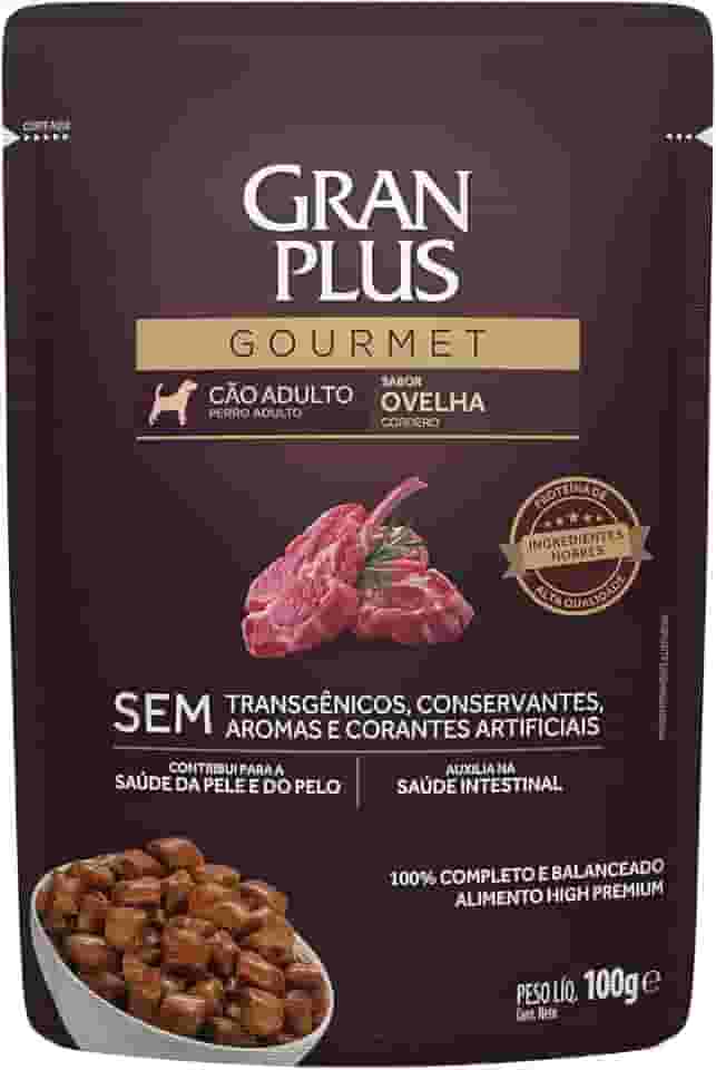 Ração Úmida GranPlus Gourmet Para Cães Adultos Sachê Sabor Ovelha - 100g
