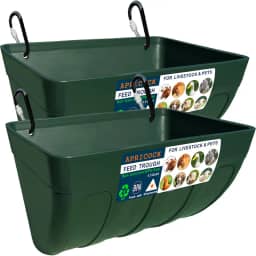 Alimentador de frango, alimentador de cabra - pacote com 2, 5,5 litros, para cabras, galinhas, pato, ovelha, cães, leitões, veados, gansos, perus, suprimentos de cabra (produto de patente de