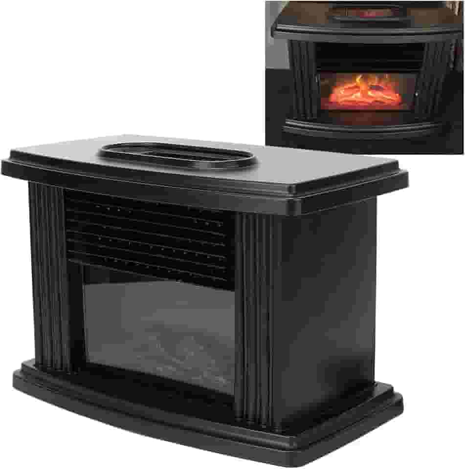 Aquecedor Elétrico De Lareira, Aquecedor De Espaço De Aquecimento Rápido, Fogão De Aquecimento Com Efeito De Chama, Aquecedor De Mesa Para Quarto Interno De Escritório
