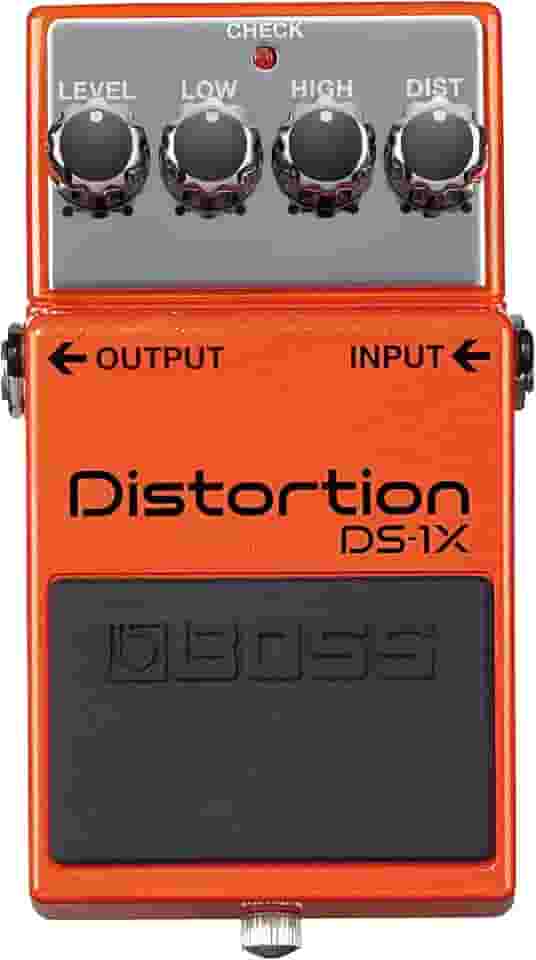 BOSS Distorção DS-1X | Pedal de efeito de guitarra avançado alimentado pela tecnologia MDP | Distorção de alta definição para músicos modernos de Crunch a Mega-Gain | Processamento potente em tempo