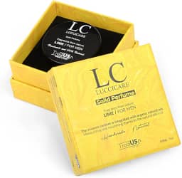 TROIA US CABINET & CLOSET Perfume Sólido - Colônia Masculina, Aroma De Limão, Perfumes Tamanho Viagem, Tamanho, Fragrâncias Masculinas Portáteis Feitas À Mão (0,5 Oz 15 G) (Lima)