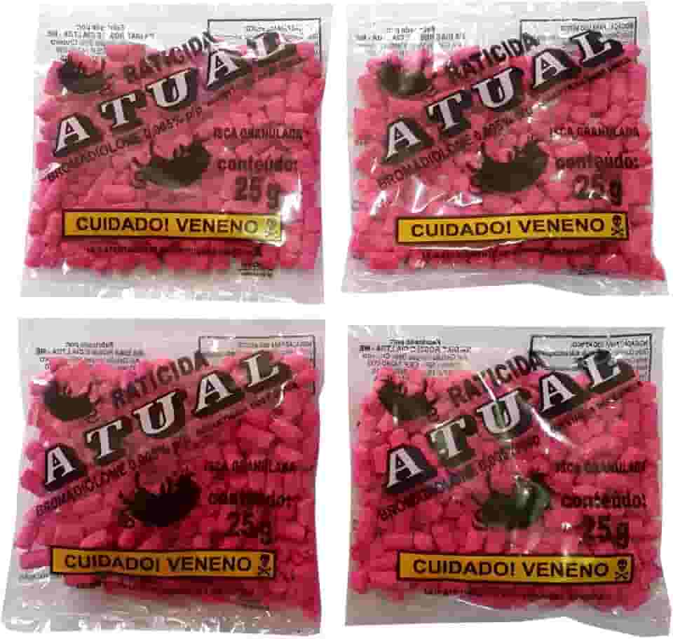 Veneno Mata Rato Ratazana Raticida Granulado Venda Livre = 48 Unidades