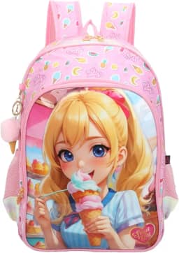 SANTINO, Mochila Infantil Sweet Girl Ice Cream by Santino Poliéster SGM20U Pink