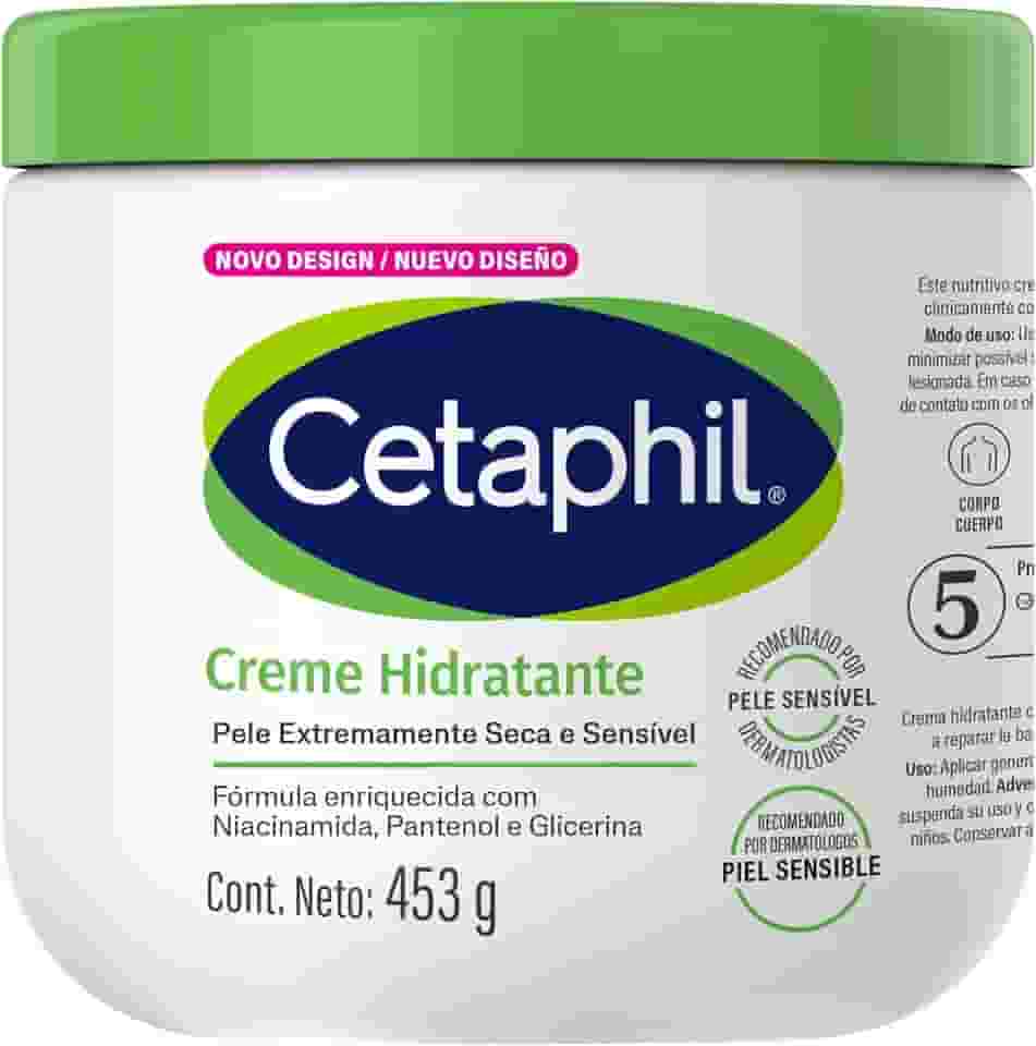 Creme Hidratante Corporal para Pele Seca e Sensível Cetaphil 453g - Hidratação 48h