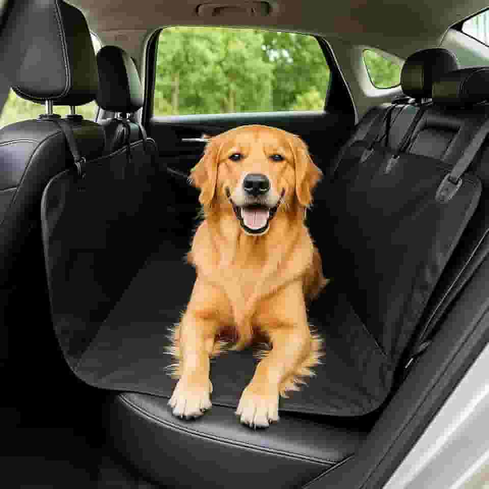 Capa Protetora Impermeável para Banco Traseiro de Carro - Tecido Reforçado, Antiderrapante, Dobrável, Universal para Transporte de Pets, Cães e Gatos