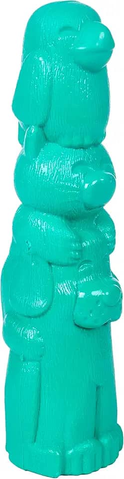 Pet Games Mordedor 2 Em 1 - Super Resistente + Removedor De Tártaro Para Cães De Pequeno Porte – Totem Nylon P Verde Água