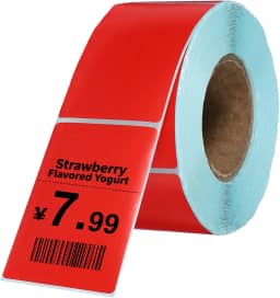 PATIKIL 500 etiquetas térmicas, etiquetas de impressora térmica de 4 x 6 cm, etiquetas autoadesivas, rolo de papel retangular, pequeno para impressora, etiqueta de envio, endereço de código de barras