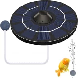 Aerador de bomba de ar de aquário, bomba aeradora solar de aquário 6 ,5w, bolha de tanque de peixes, aerador solar silencioso para lago de pesca de lagoa, aumenta o oxigênio
