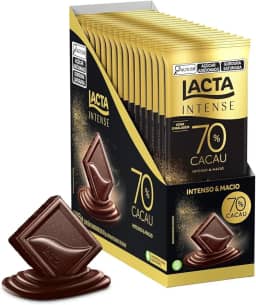 Chocolate 70% Cacau Lacta Intense Caixa com 17 unid de 85g