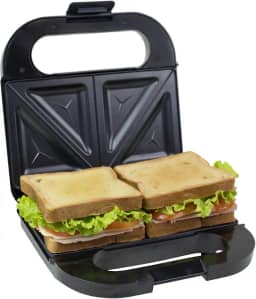 Sanduicheira Elétrica Mallory Supreme Toast – Compacta, Placas Antiaderentes, Faz 2 Pães, Cortes Precisos, Luzes LED e Alça com Trava- 127V